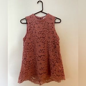 Dusty rose lace blouse